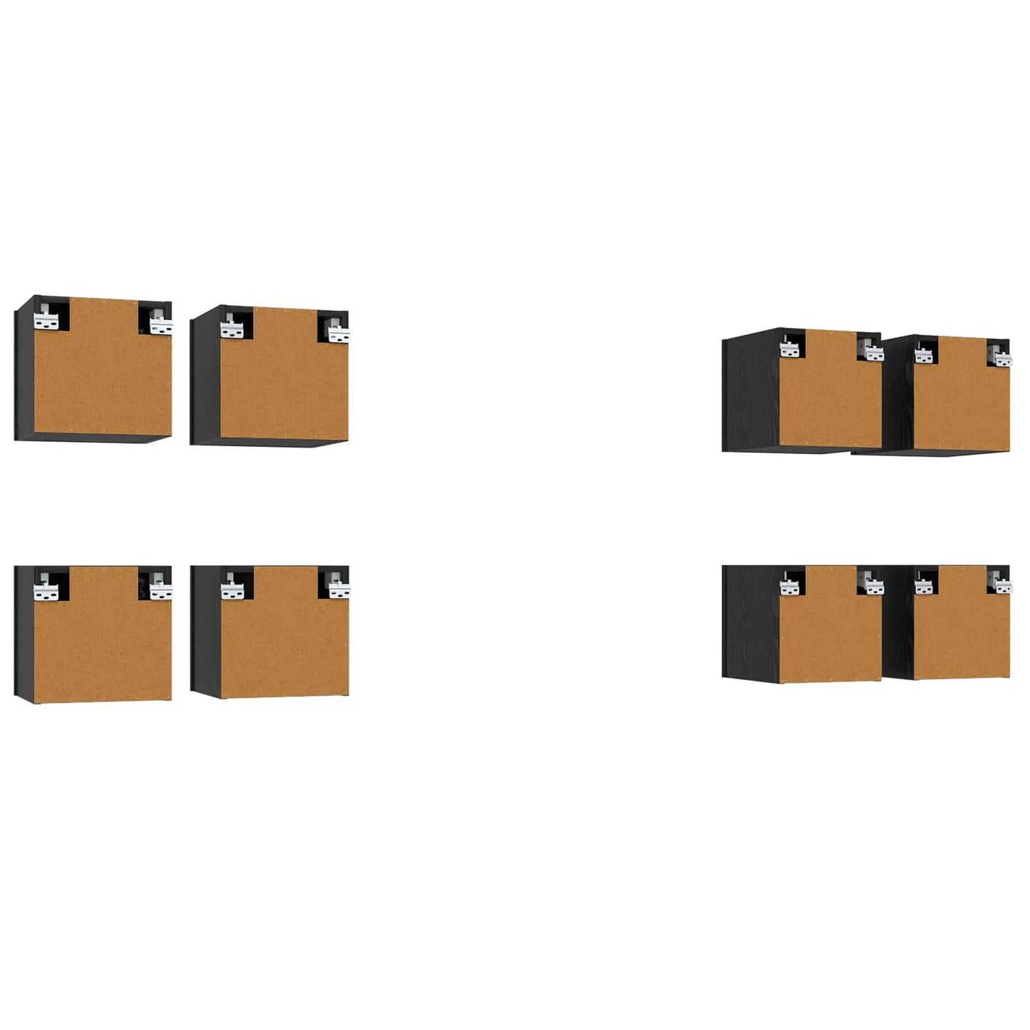 Fali TV Szekrény 8 pcs Fekete Tölgy 30,5 x 30 x 30 cm