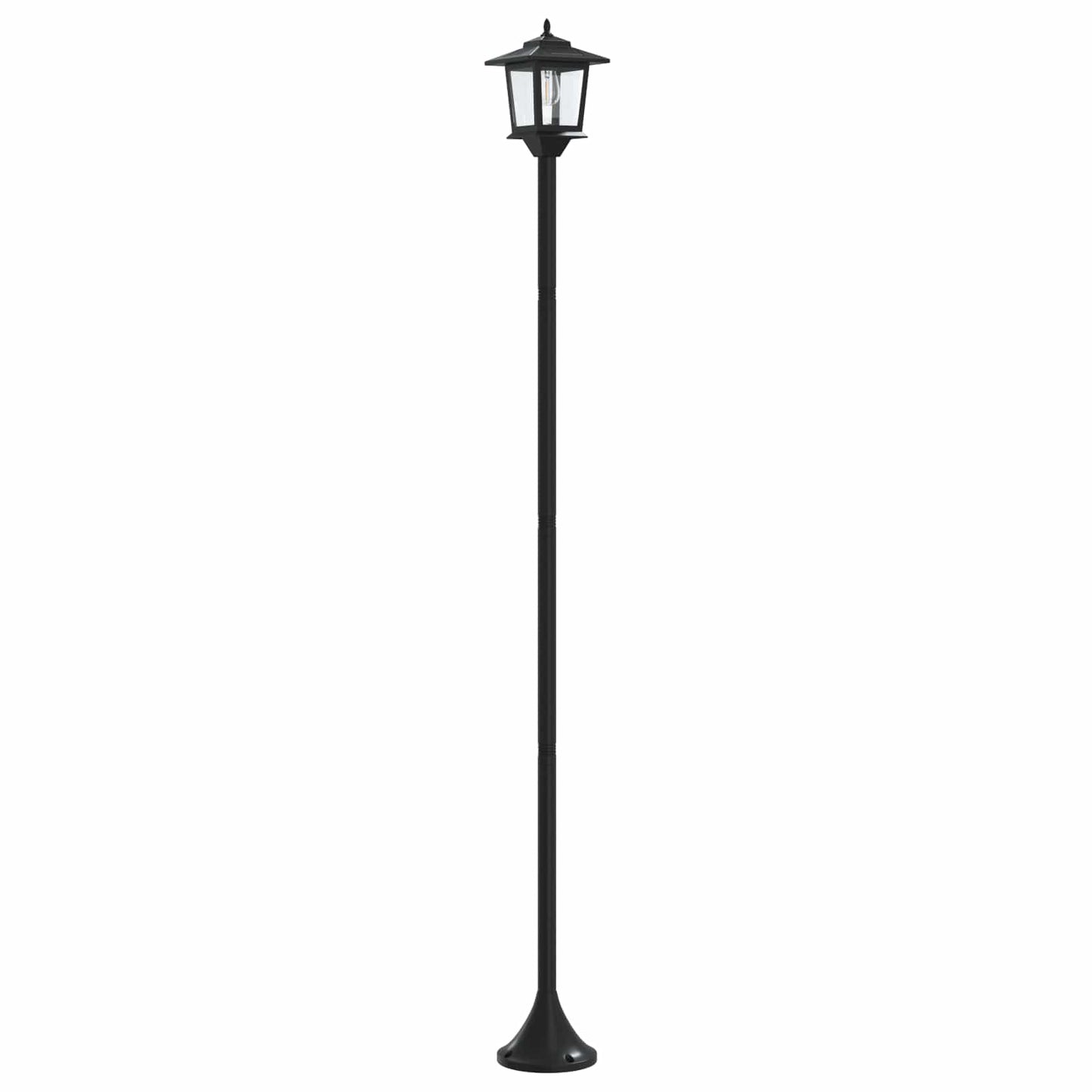 Lámpaoszlop készlet with LED Bulb 2 db Fekete 16 x 16 x 156 cm