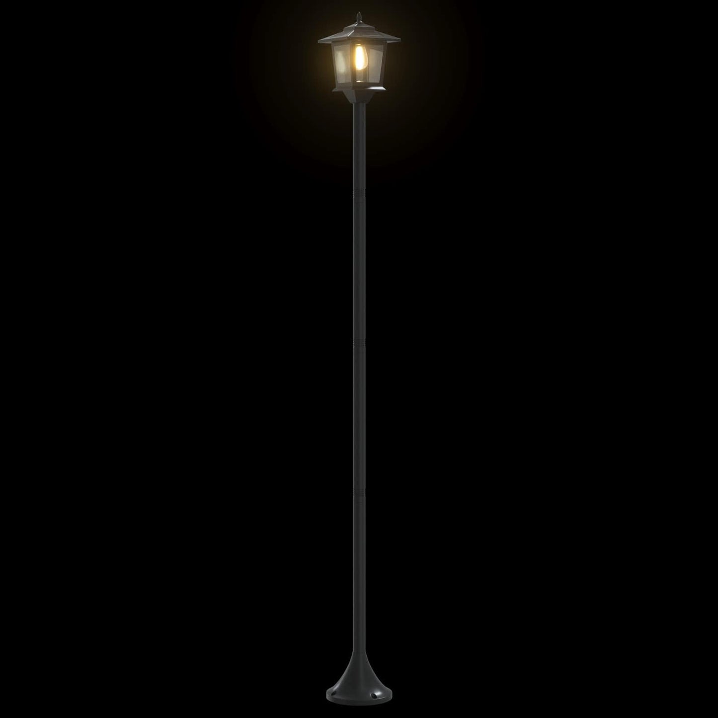 Lámpaoszlop készlet with LED Bulb 2 db Fekete 16 x 16 x 156 cm