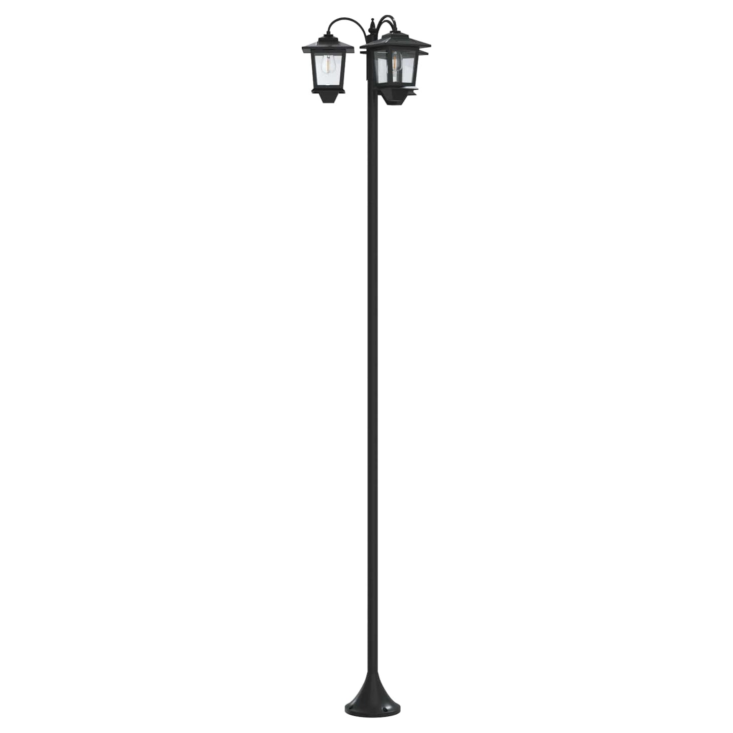 3-Fej Lámpaoszlop Fekete 16 x 16 x 187 cm Alumínium és ABS