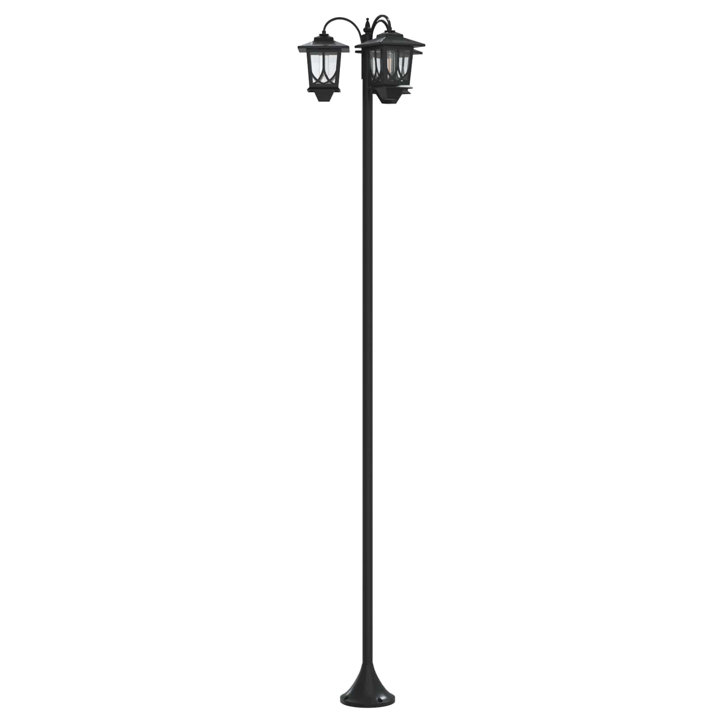 3-Fej Lámpaoszlop Fekete 16 x 16 x 187 cm Alumínium és ABS