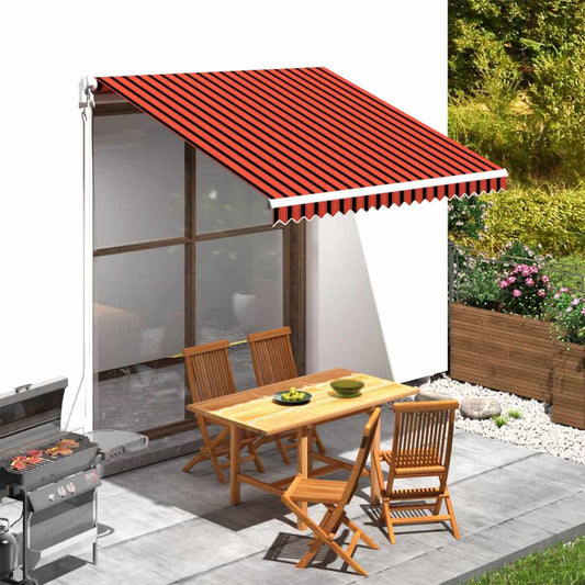 Napellenző ponyva Narancs és Barna 300 x 250 cm Poliészter