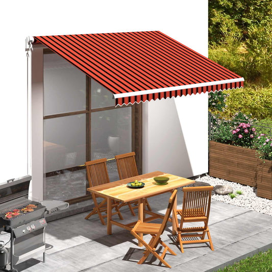 Napellenző ponyva Narancs és Barna 350 x 250 cm Poliészter