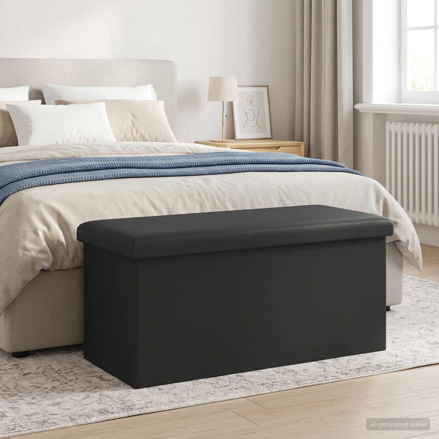 Összecsukható tárolópad Szürke 180 kg 80 L 77 x 38 x 38 cm PVC