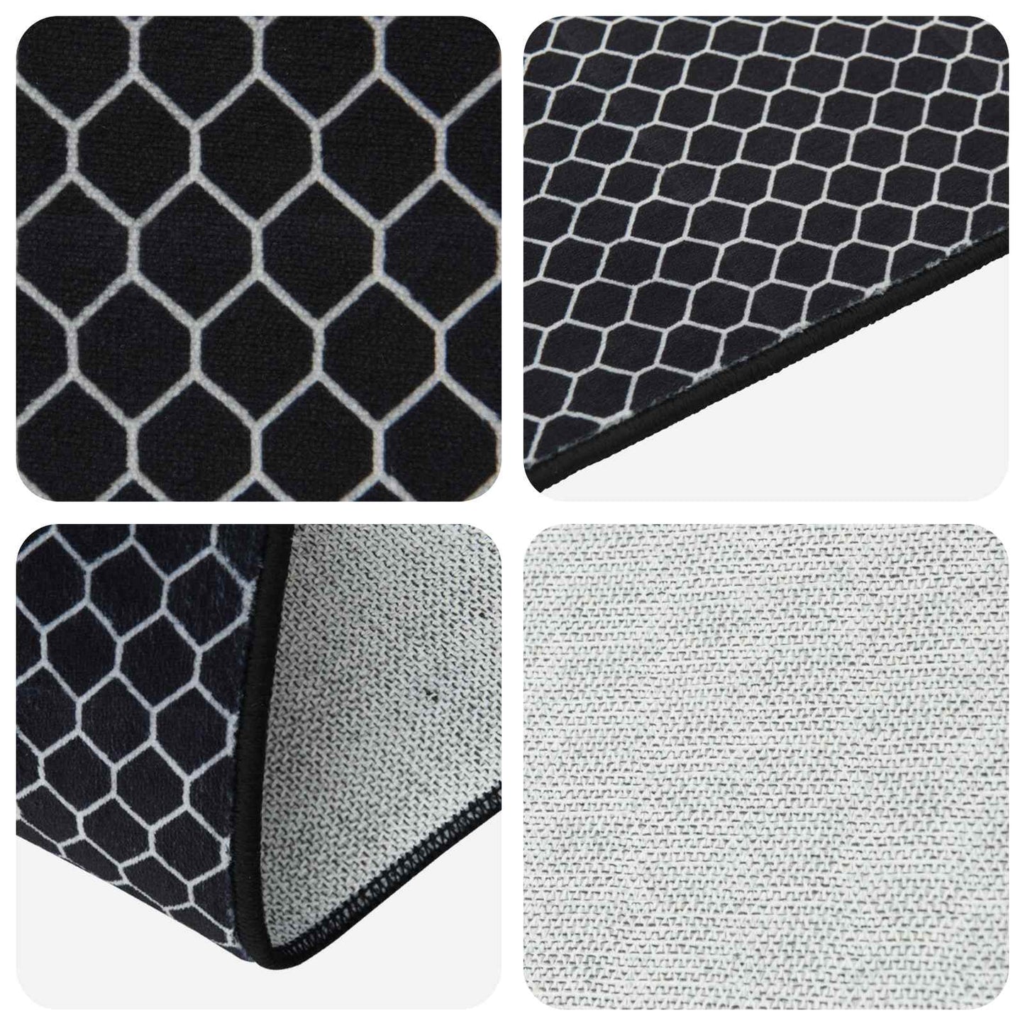 Szőnyeg futó ORIZ 1150 gsm Fekete hálós minta