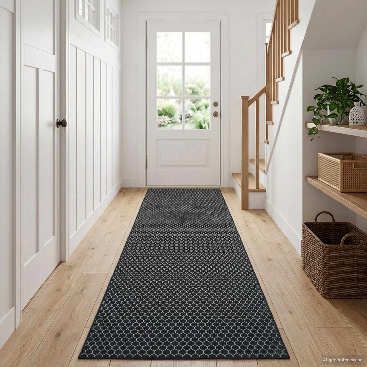 Szőnyeg futó ORIZ 1150 gsm Fekete hálós minta