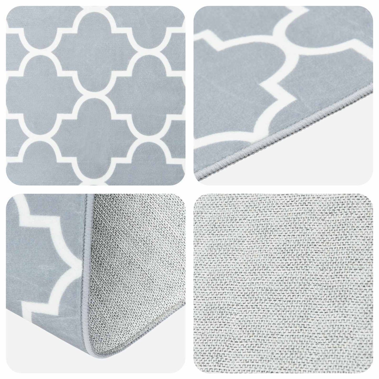 Szőnyeg futó ORIZ 1150 gsm Szürke és Fehér