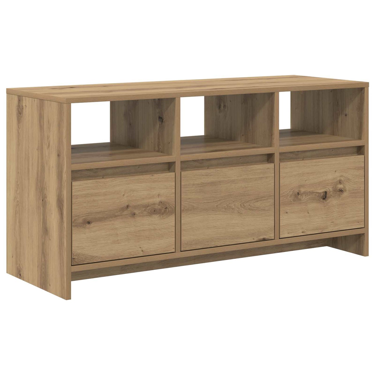 TV szekrény 102 x 37,5 x 52,5 cm Kézműves Tölgy Szerelt Fa