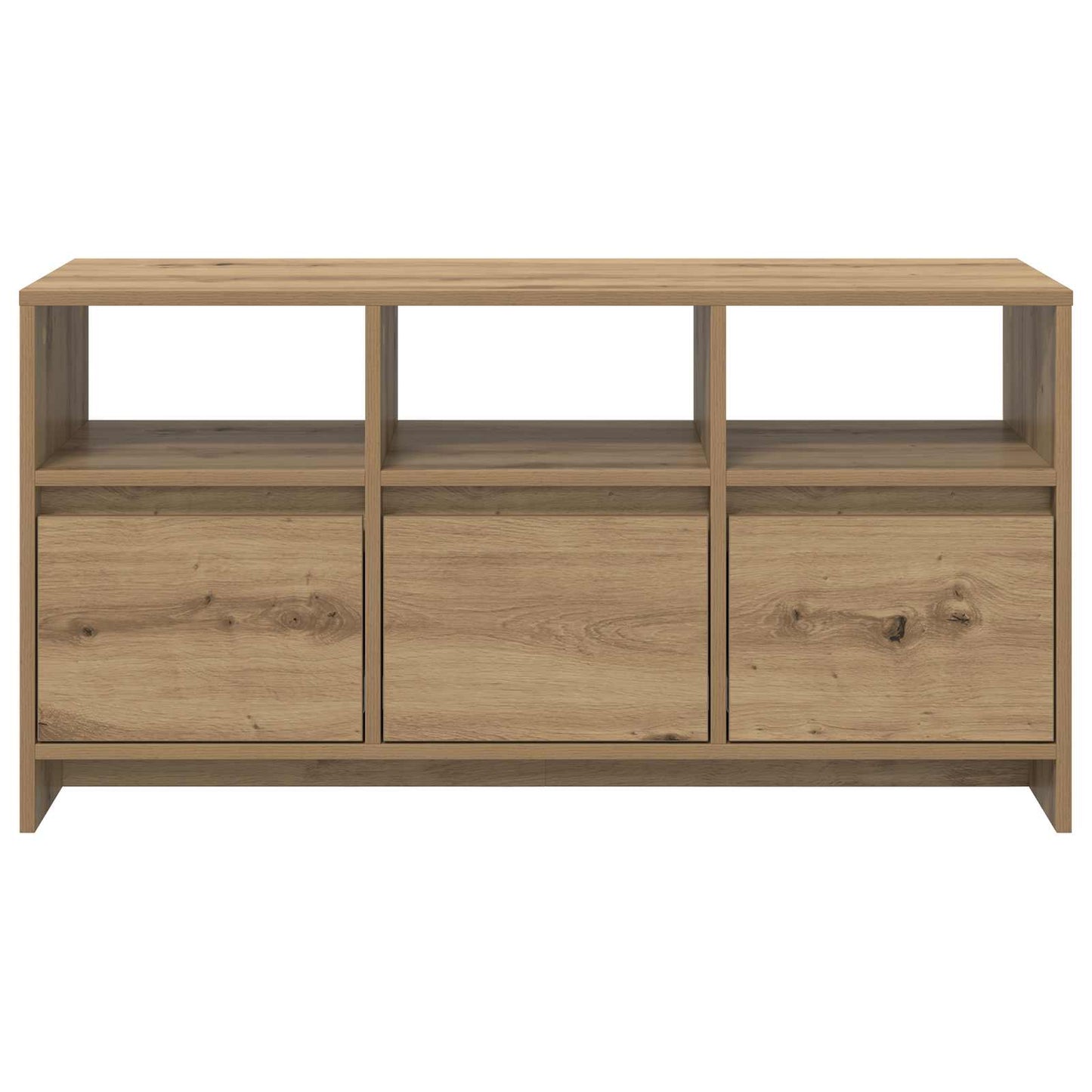 TV szekrény 102 x 37,5 x 52,5 cm Kézműves Tölgy Szerelt Fa