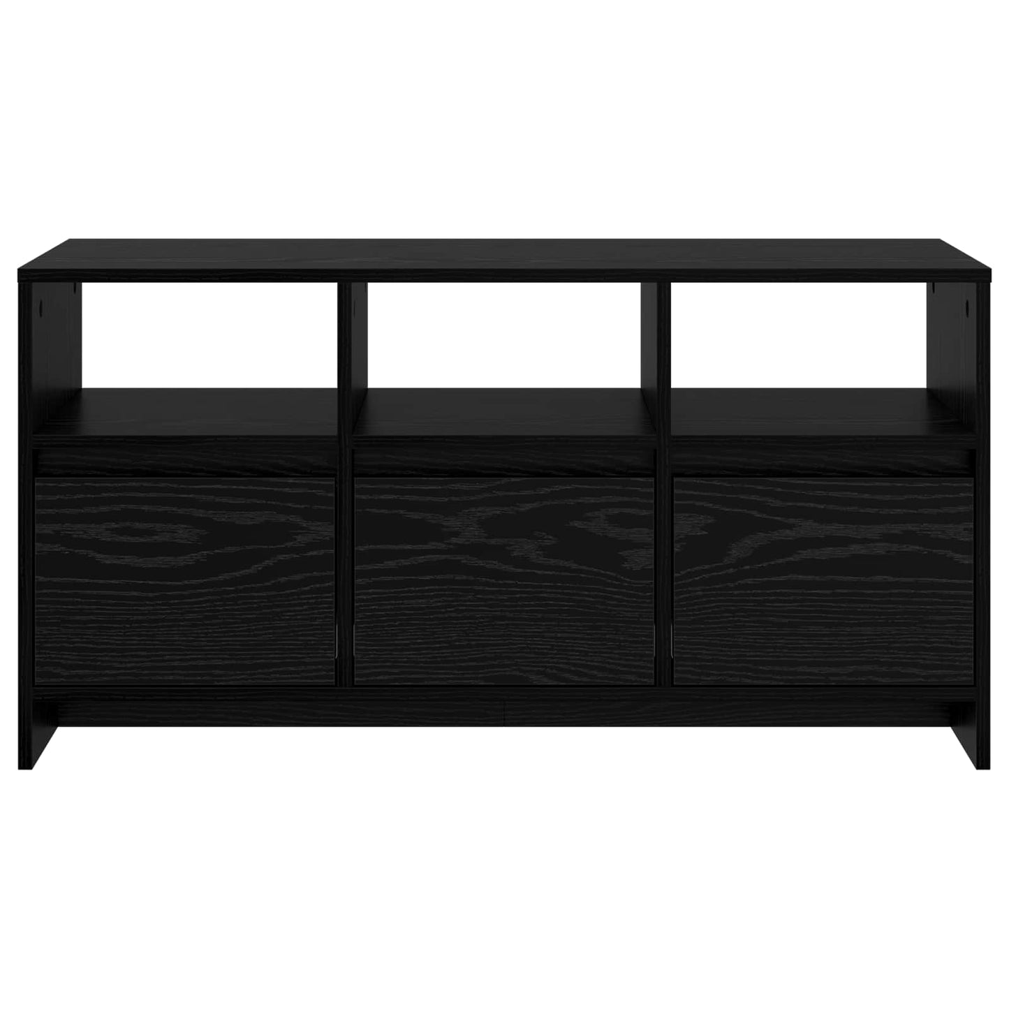TV szekrény 102 x 37,5 x 52,5 cm Fekete Tölgy Szerelt Fa