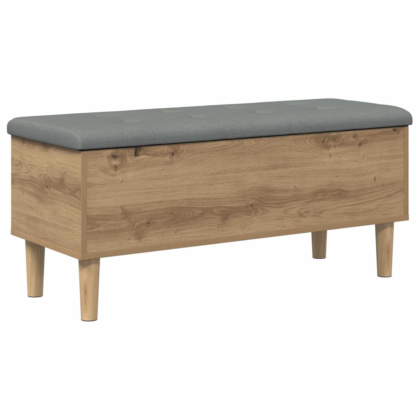 Tároló pad párnával Kézműves Tölgy 102 x 42 x 46 cm Szerelt Fa