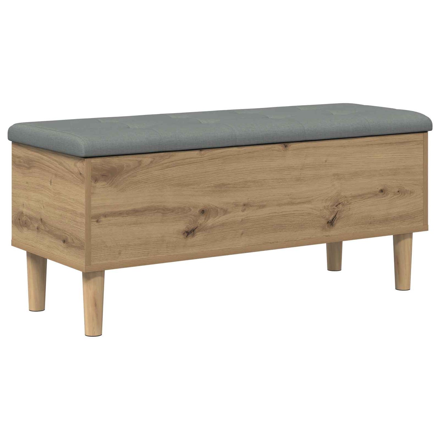Tároló pad párnával Kézműves Tölgy 102 x 42 x 46 cm Szerelt Fa