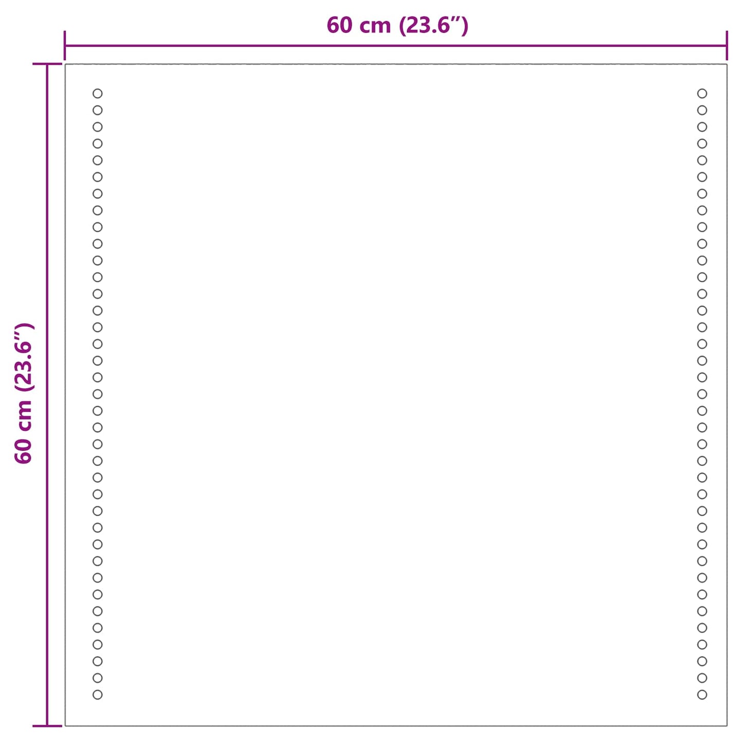 LED Fürdőszoba Tükör tükörrel Átlátszó 60 x 60 cm edzett üveg