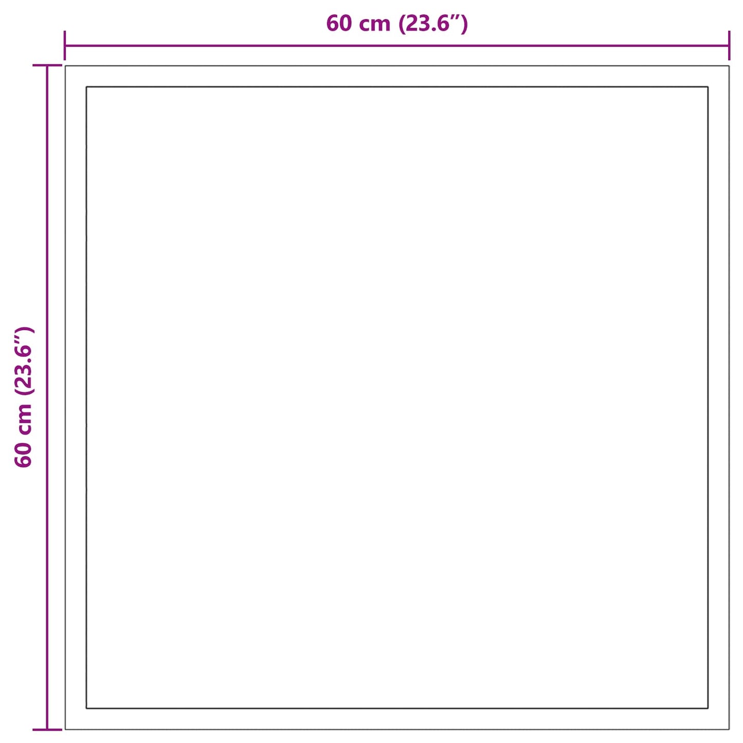LED Fürdőszoba Tükör tükörrel Átlátszó 60 x 60 cm edzett üveg