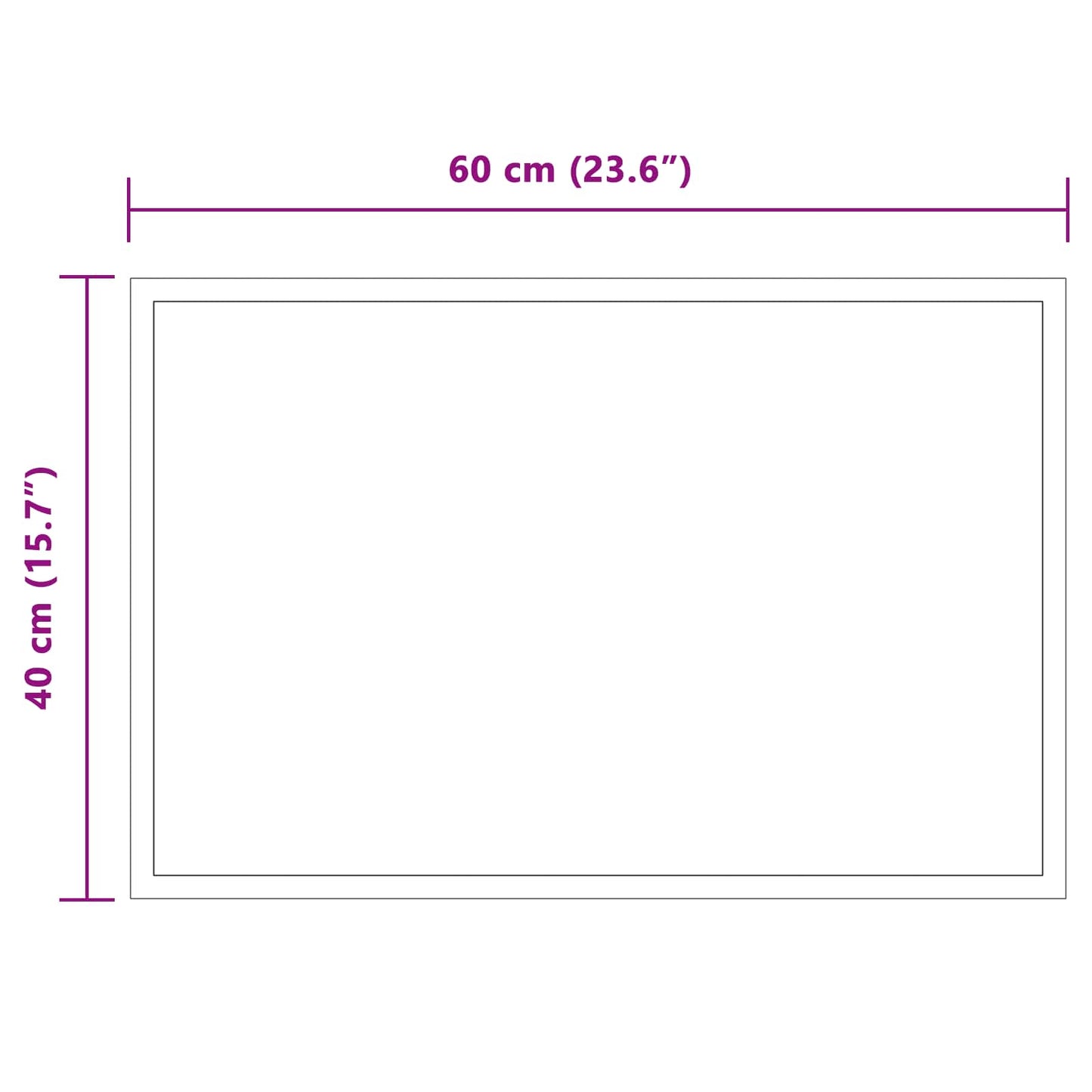 LED Fürdőszoba Tükör tükörrel Átlátszó 60 x 40 cm edzett üveg