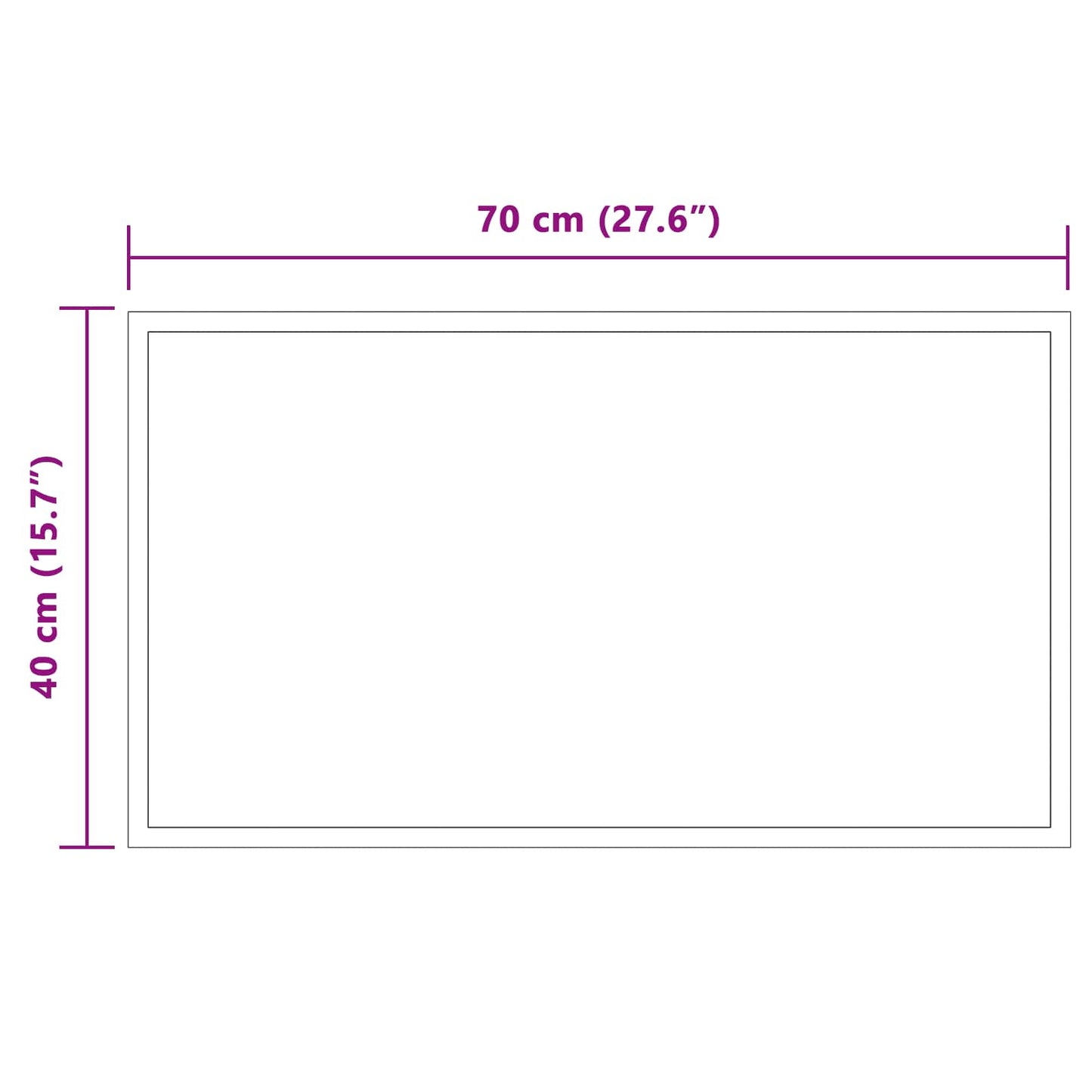 LED Fürdőszoba Tükör tükörrel Átlátszó 70 x 40 cm edzett üveg