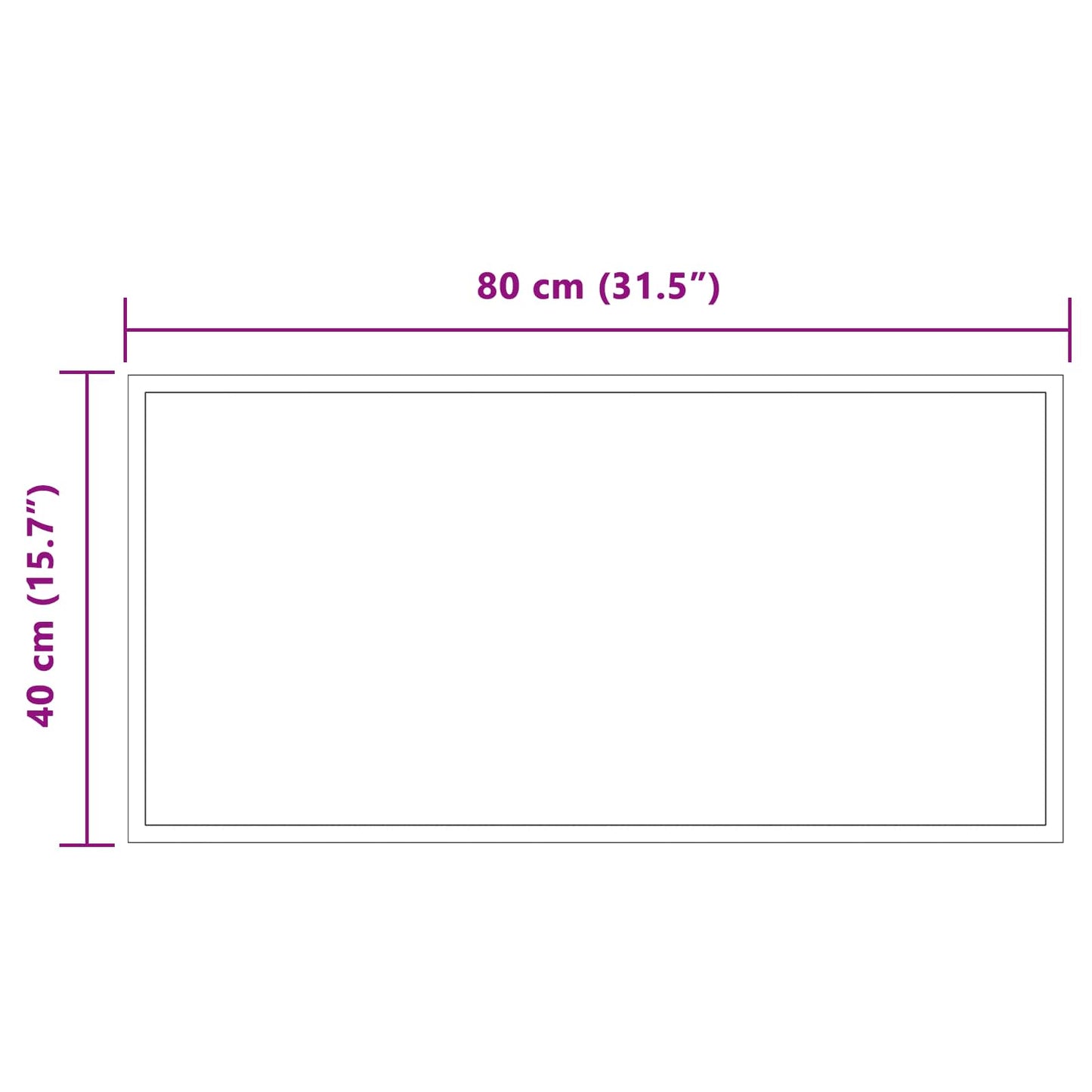LED Fürdőszoba Tükör tükörrel Átlátszó 80 x 40 cm edzett üveg