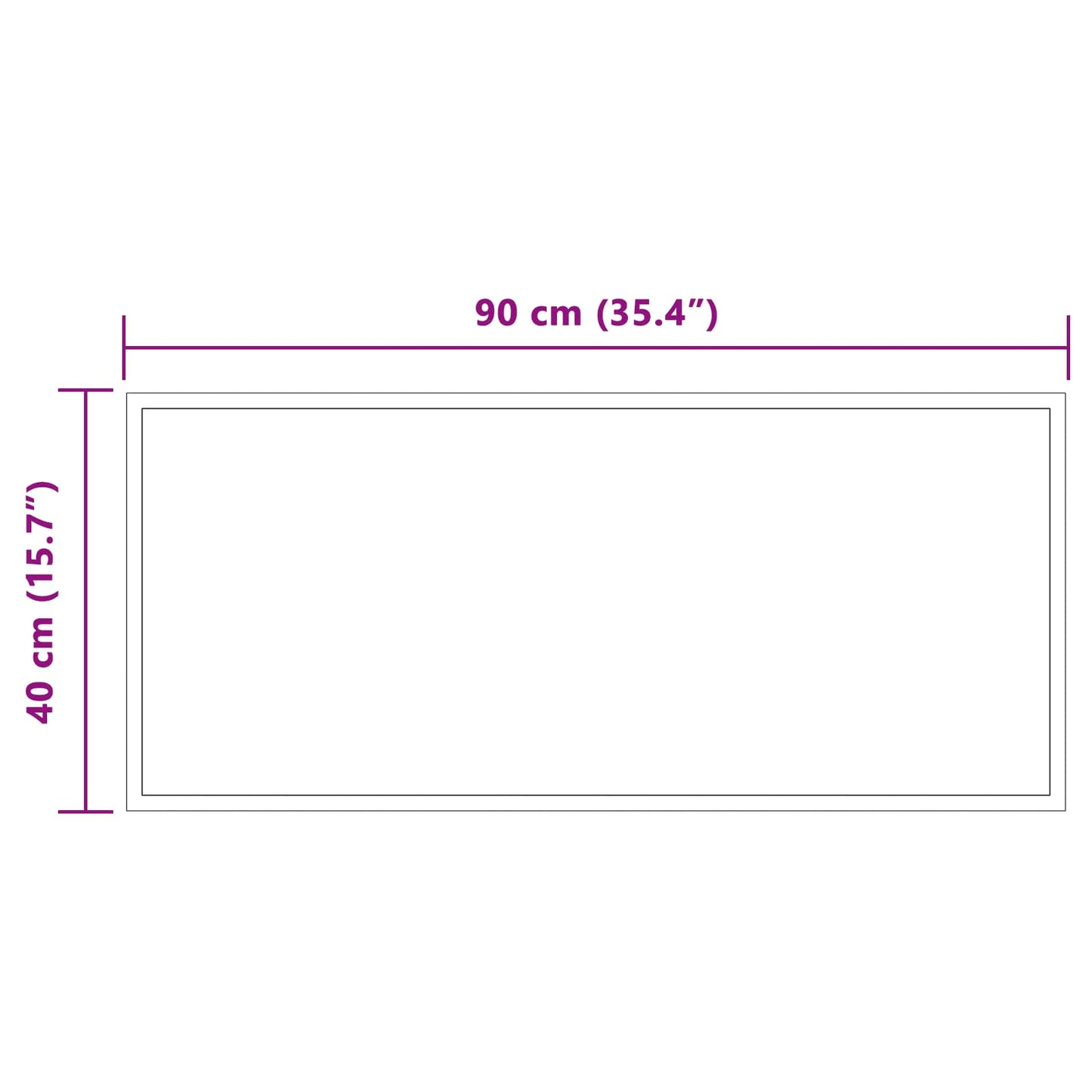 LED Fürdőszoba Tükör tükörrel Átlátszó 90 x 40 cm edzett üveg