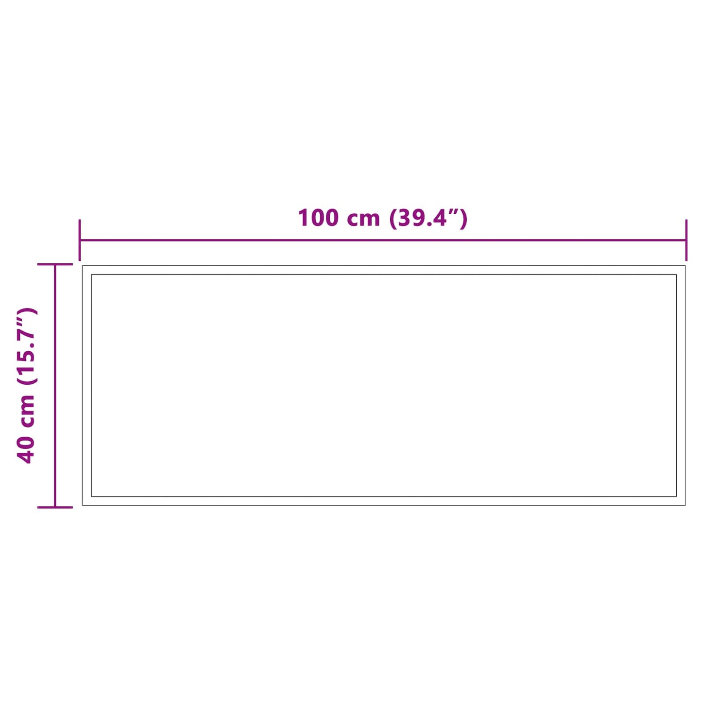 LED Fürdőszoba Tükör tükörrel Átlátszó 100 x 40 cm edzett üveg