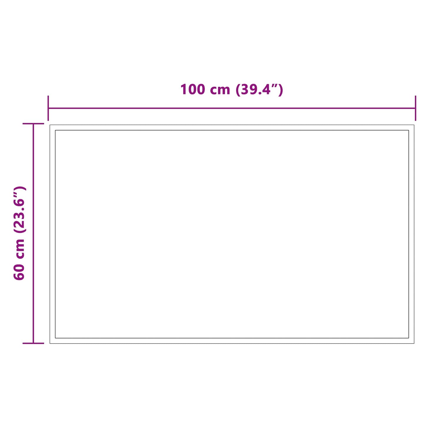 LED Fürdőszoba Tükör tükörrel Átlátszó 100 x 60 cm edzett üveg