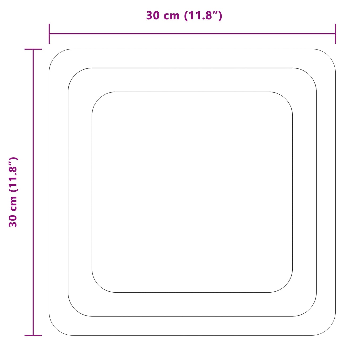 LED Fürdőszoba Tükör tükörrel Átlátszó 30 x 30 cm edzett üveg