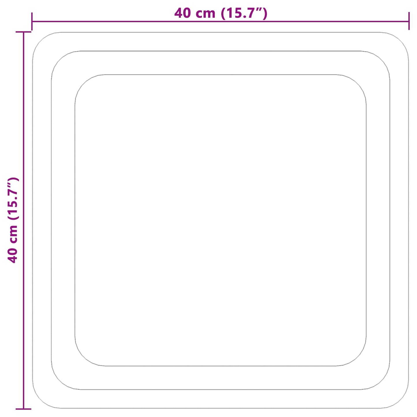 LED Fürdőszoba Tükör tükörrel Átlátszó 40 x 40 cm edzett üveg