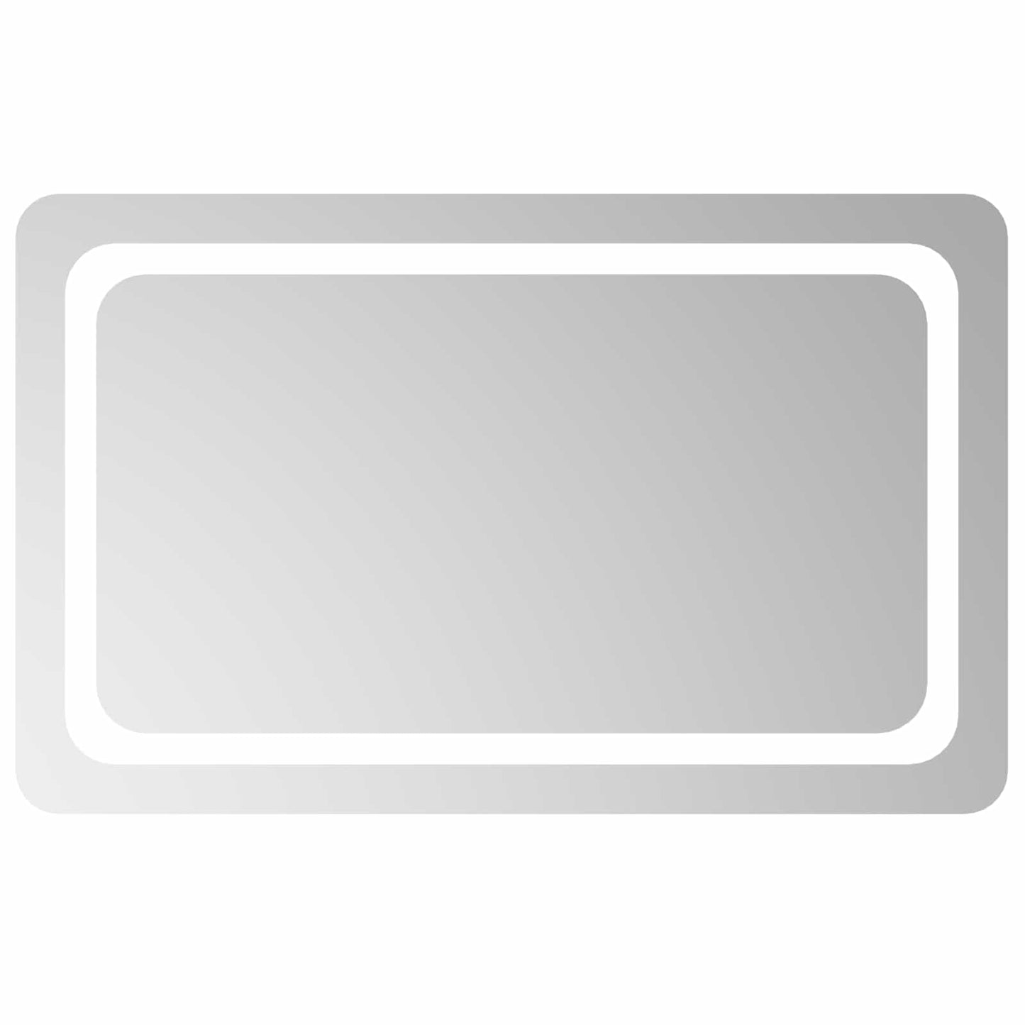 LED Fürdőszoba Tükör tükörrel Átlátszó 80 x 50 cm edzett üveg