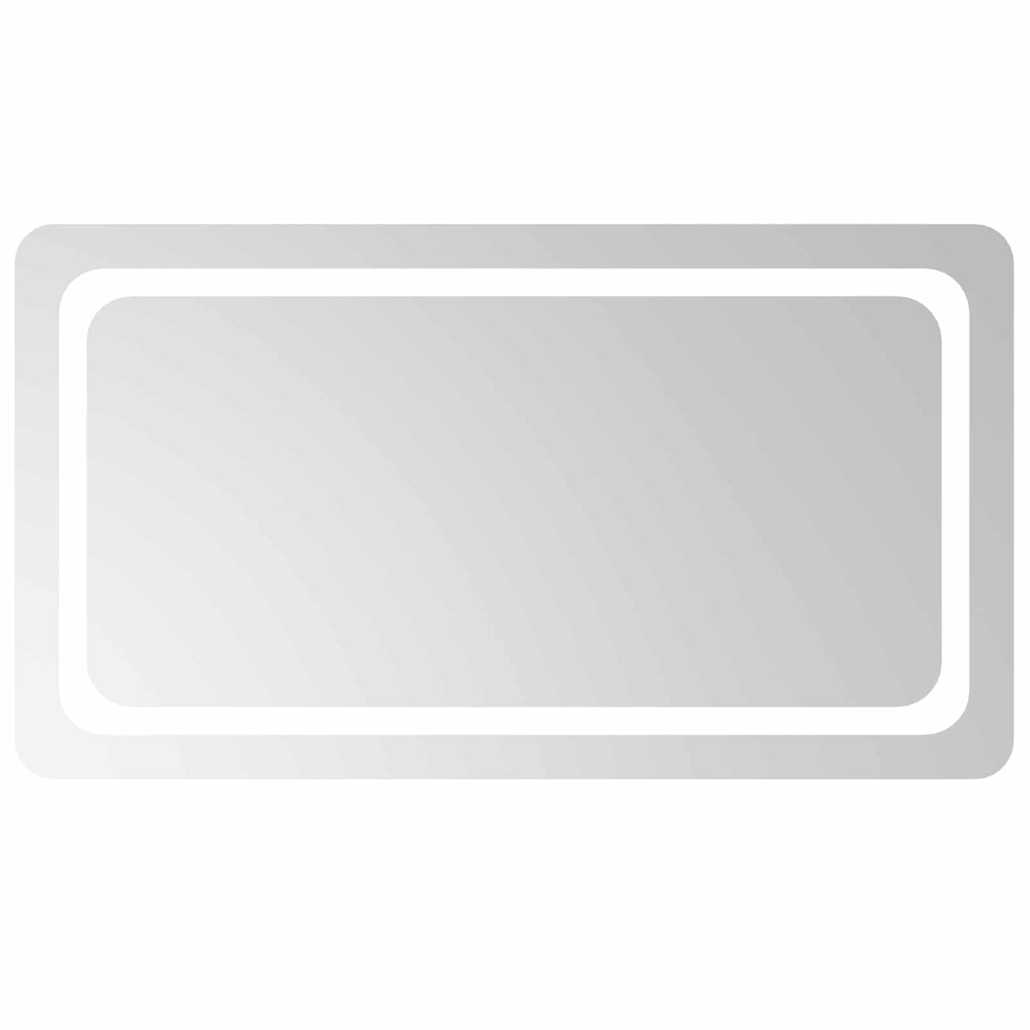 LED Fürdőszoba Tükör tükörrel Átlátszó 90 x 50 cm edzett üveg
