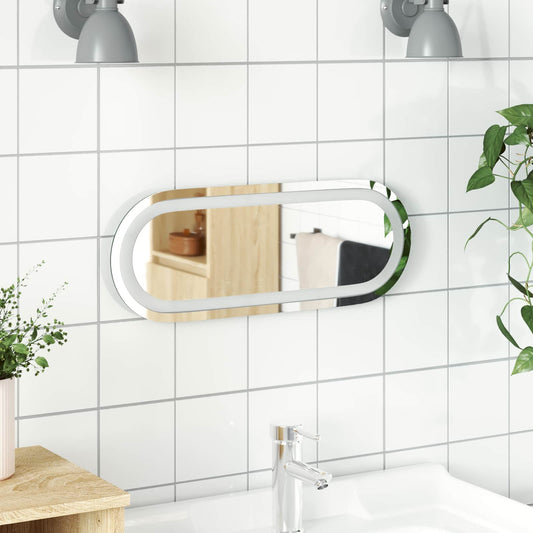 LED Fürdőszoba Tükör tükörrel Átlátszó 40 x 15 cm edzett üveg