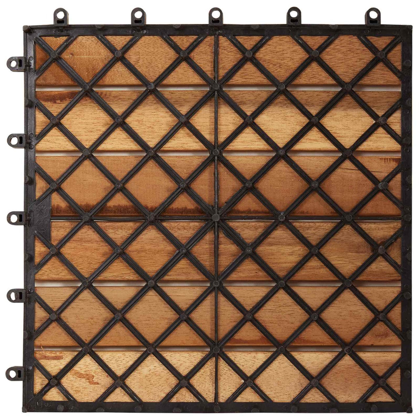 Faszegély járólap 20 pcs Barna 30 x 30 cm Akácfa