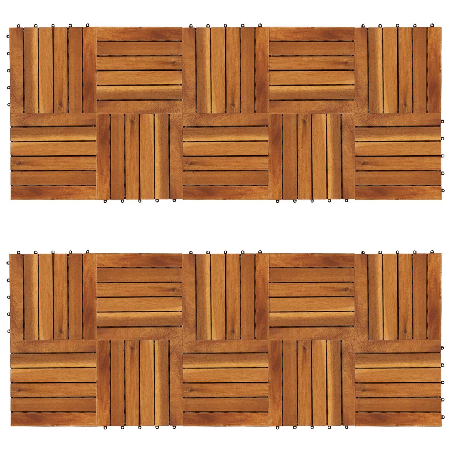 Faszegély járólap 20 pcs Barna 30 x 30 cm Akácfa