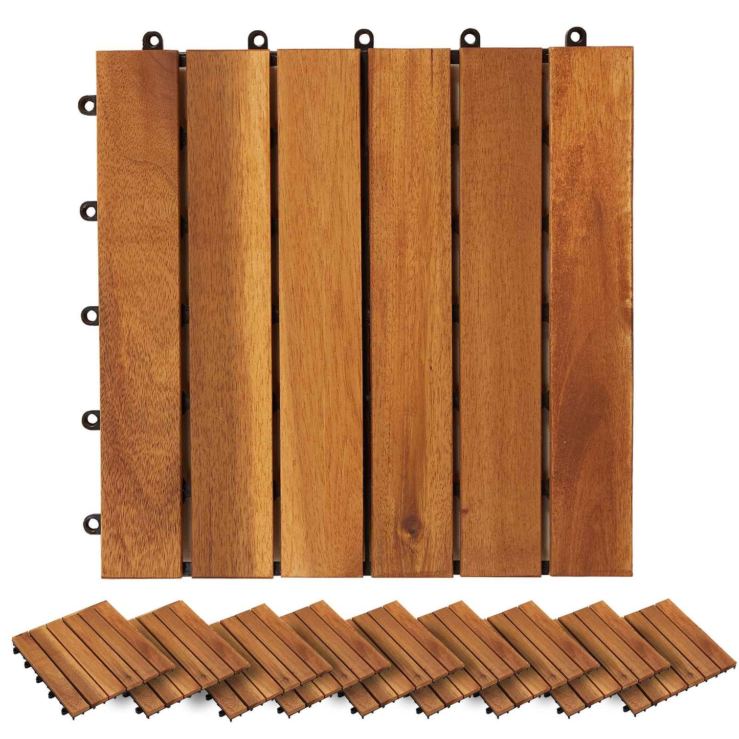 Faszegély járólap 30 pcs Barna 30 x 30 cm Akácfa
