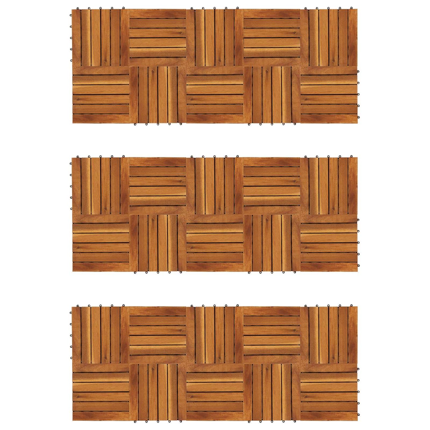 Faszegély járólap 30 pcs Barna 30 x 30 cm Akácfa