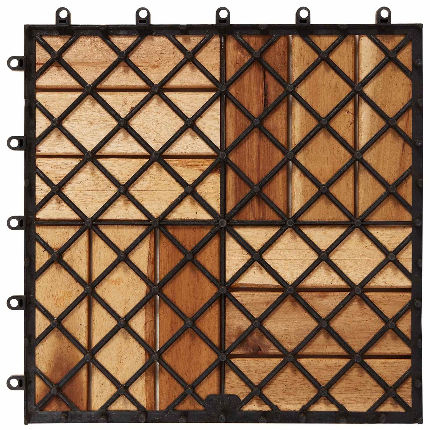 Faszegély járólap 20 pcs Barna 30 x 30 cm Akácfa