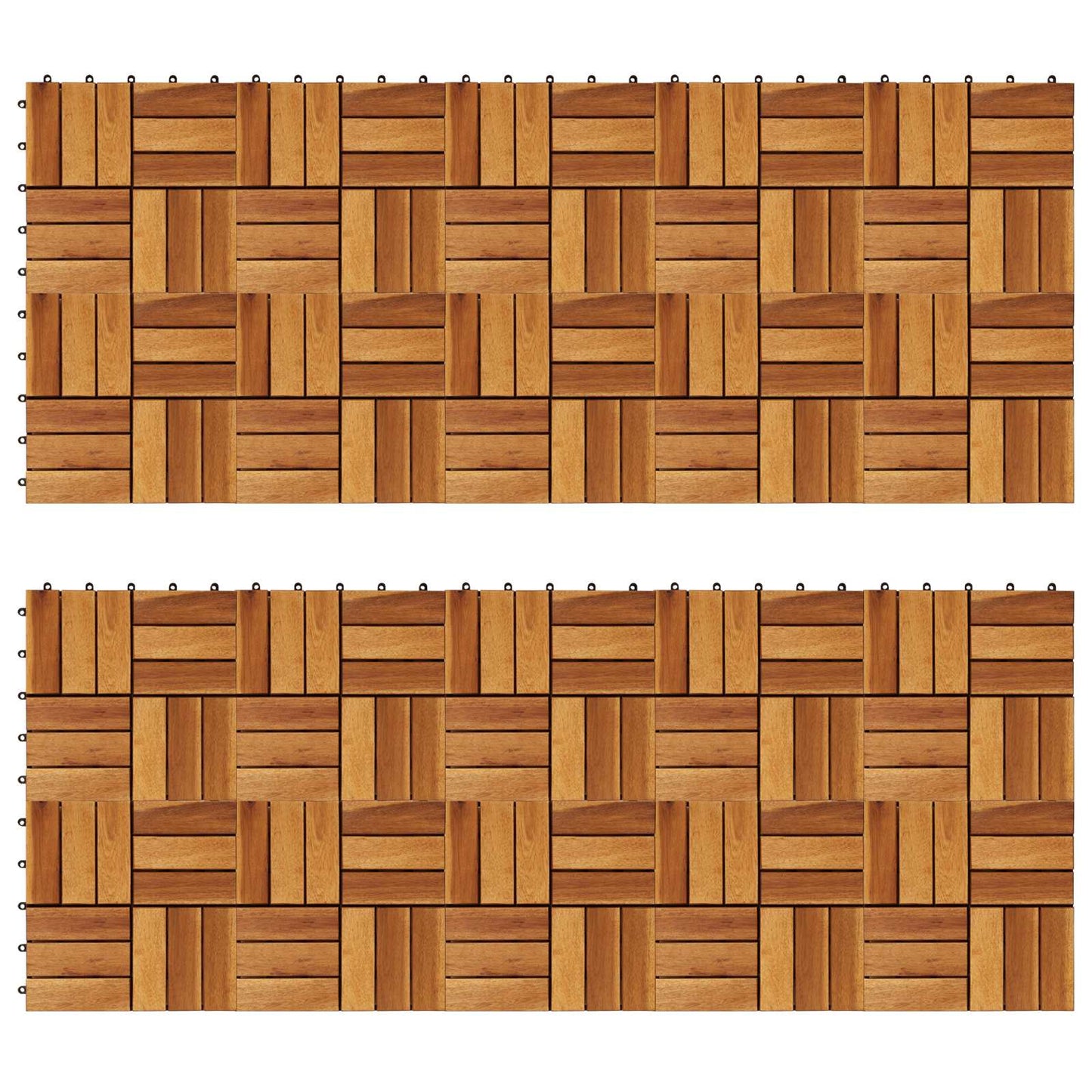 Faszegély járólap 20 pcs Barna 30 x 30 cm Akácfa
