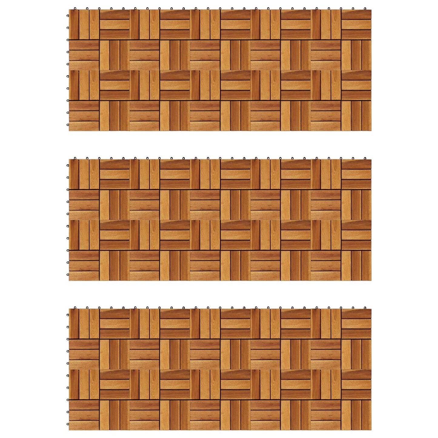 Faszegély járólap 30 pcs Barna 30 x 30 cm Akácfa