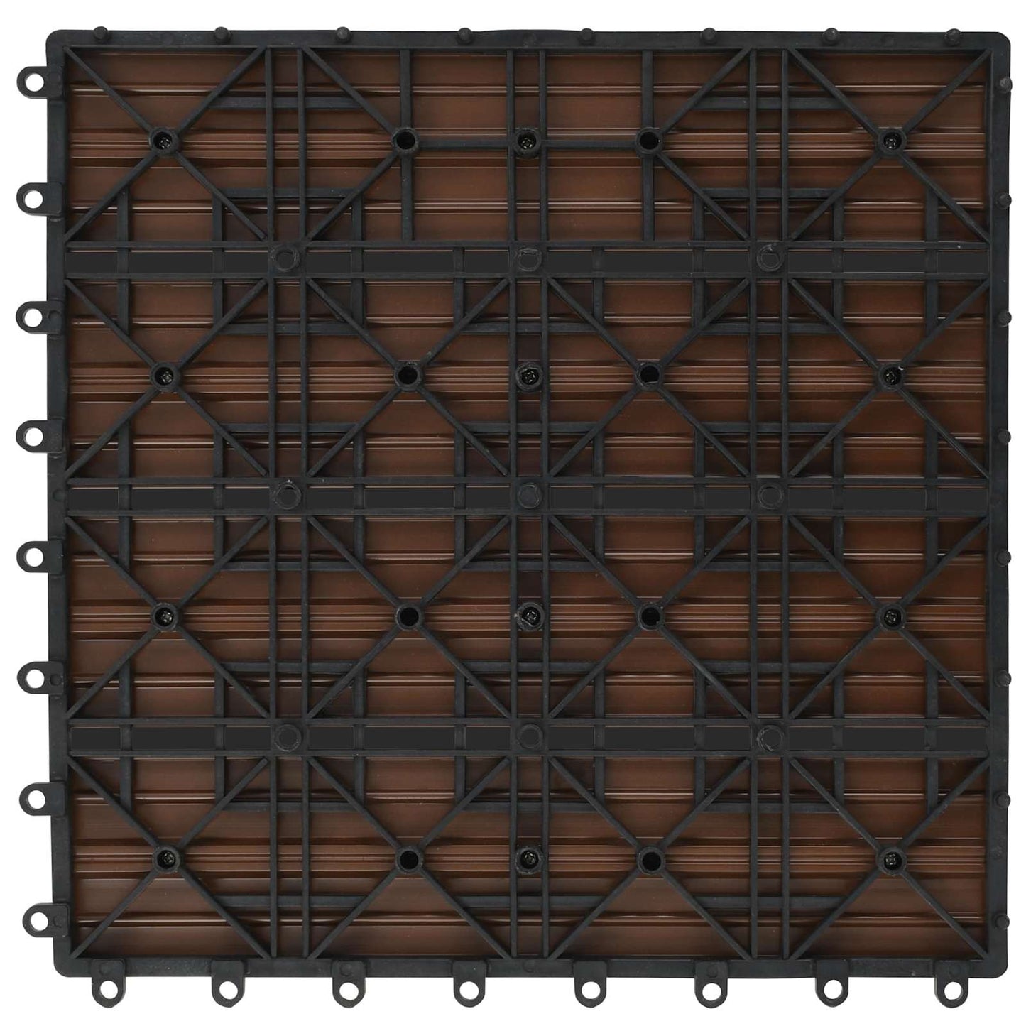 Faszegély járólap 22 db Barna 30 x 30 cm WPC