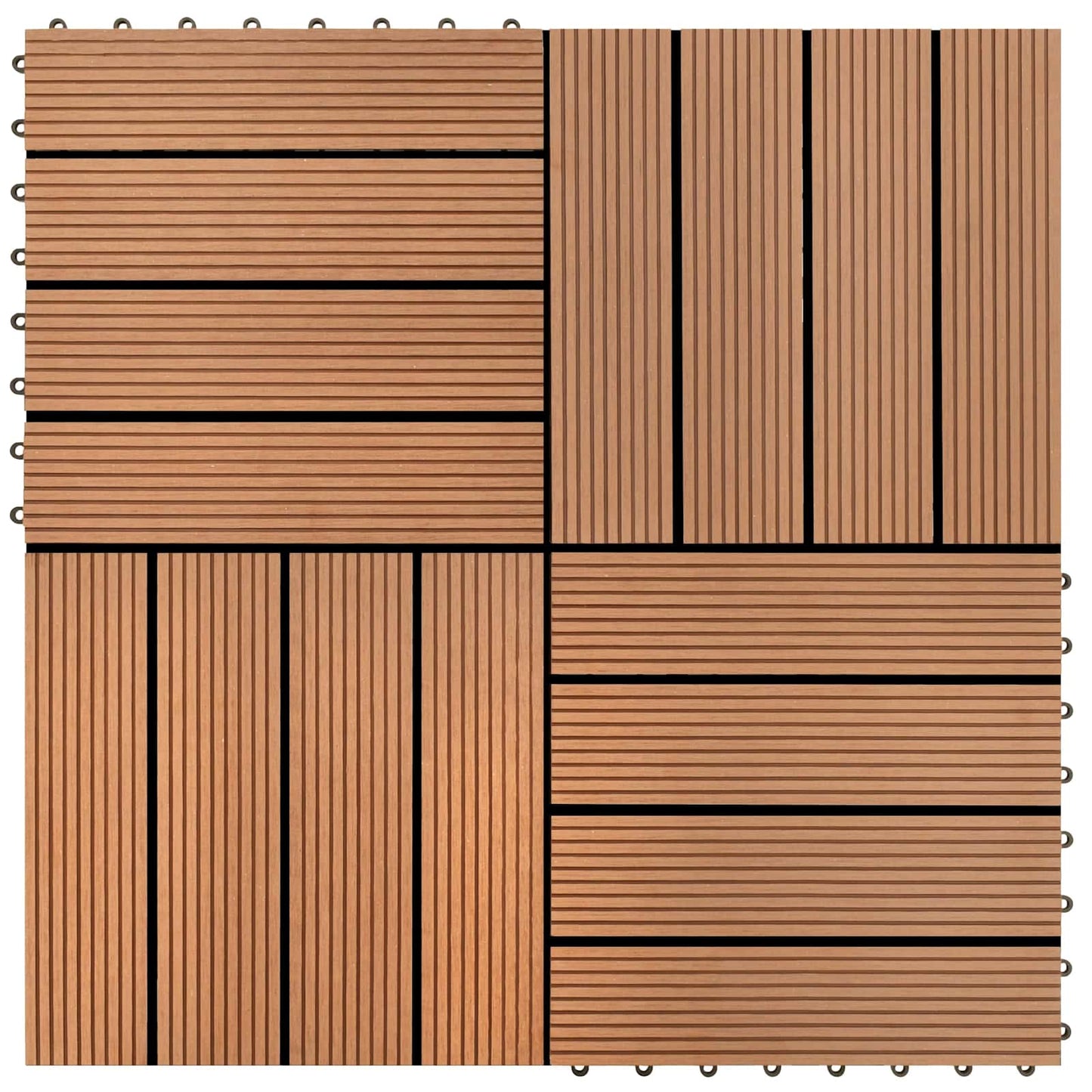 Faszegély járólap 22 db Barna 30 x 30 cm WPC