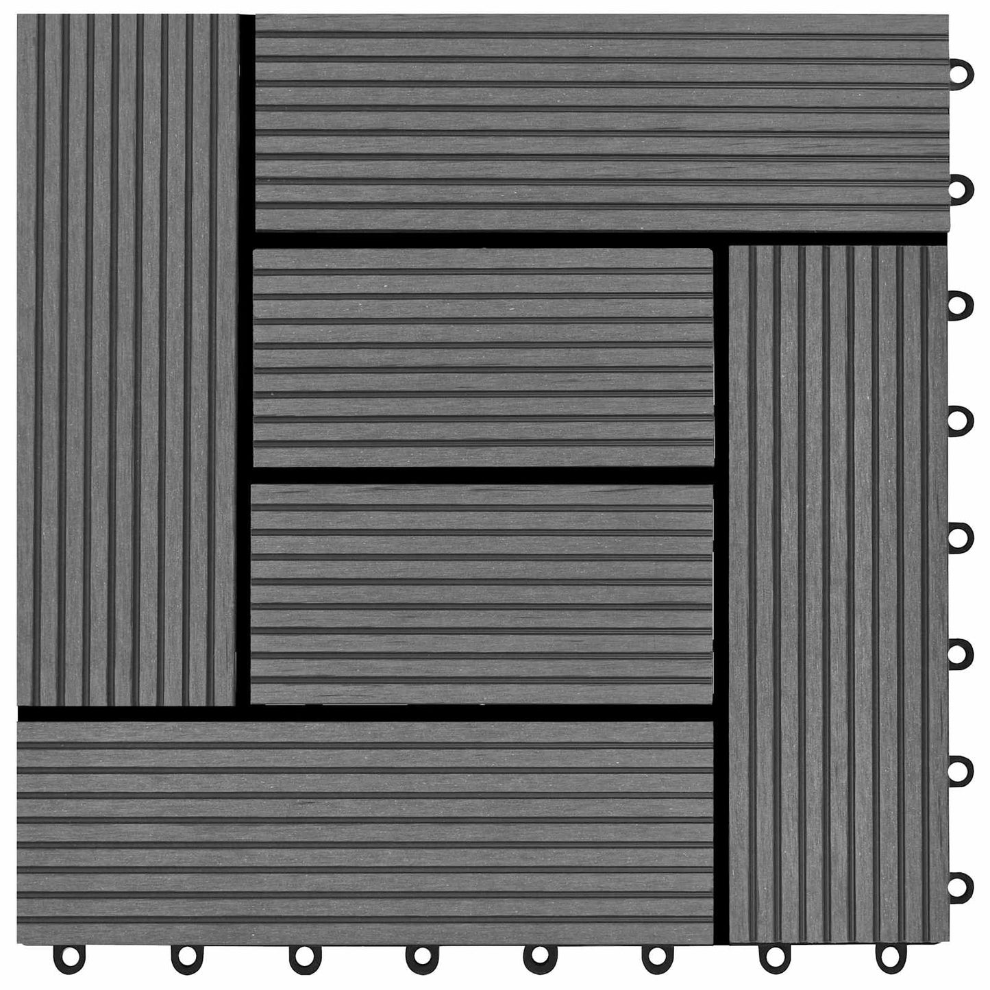 Faszegély járólap 22 db Szürke 30 x 30 cm WPC