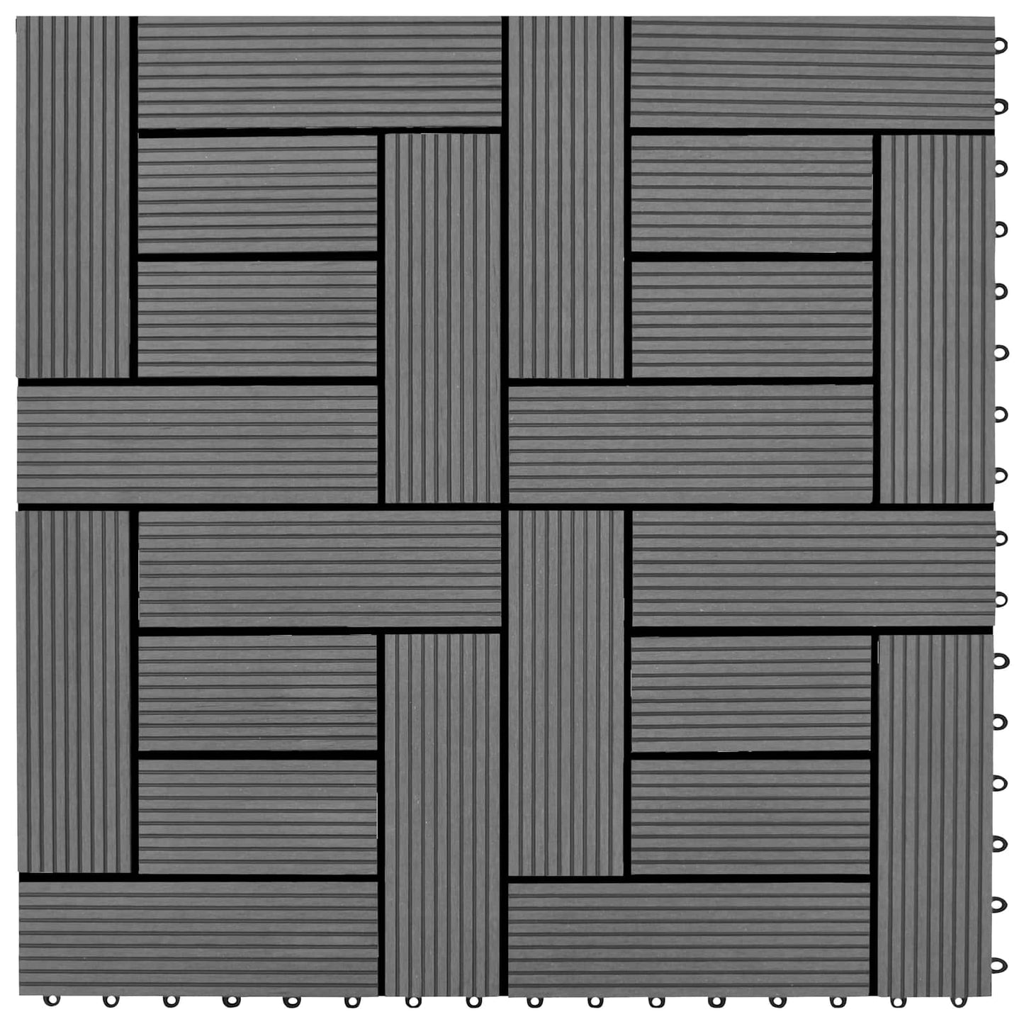 Faszegély járólap 22 db Szürke 30 x 30 cm WPC