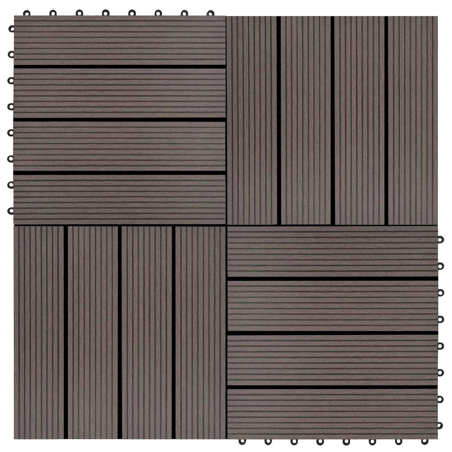 Faszegély járólap 22 db Sötét Barna 30 x 30 cm WPC