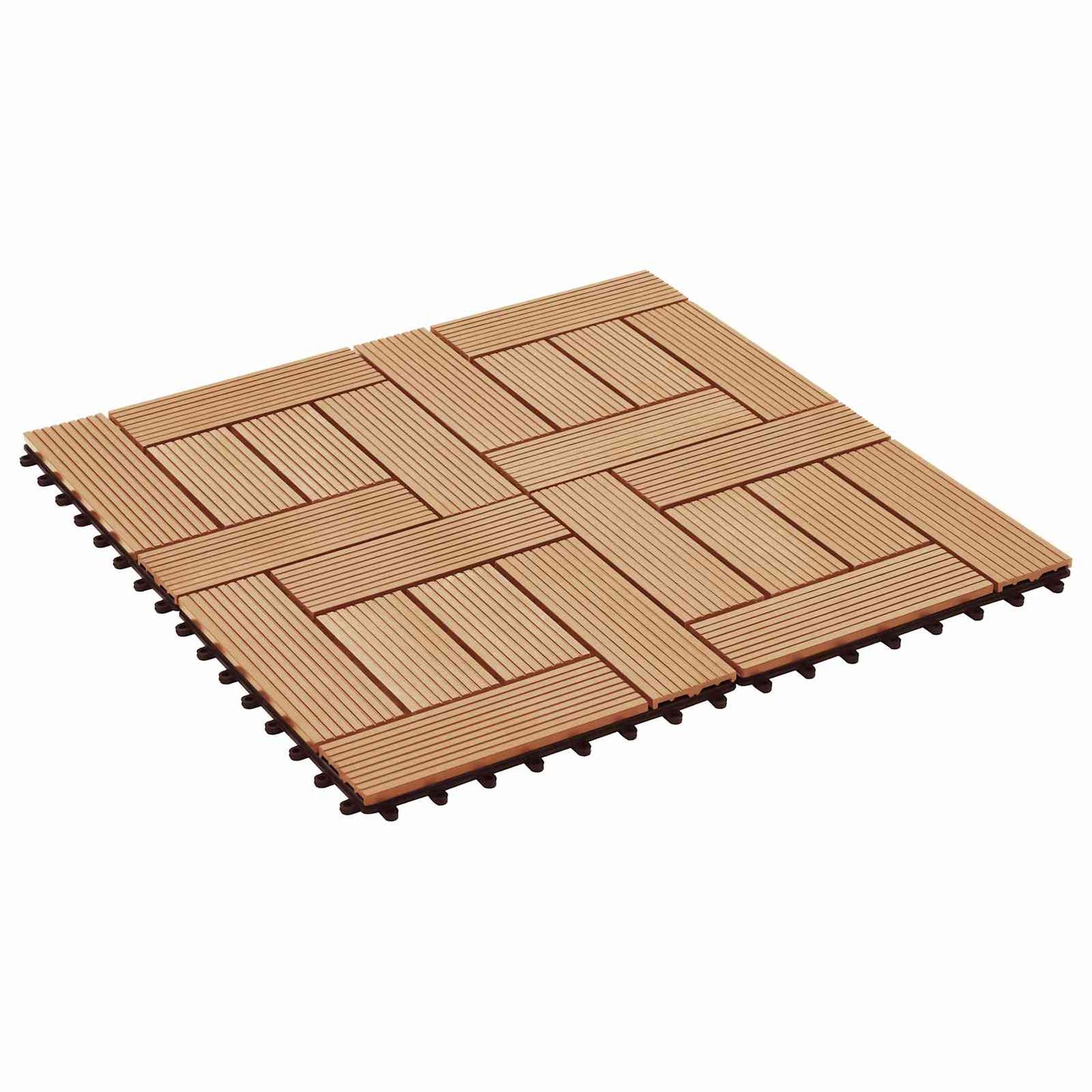 Faszegély járólap 22 pcs Tíkfa 30 x 30 cm WPC