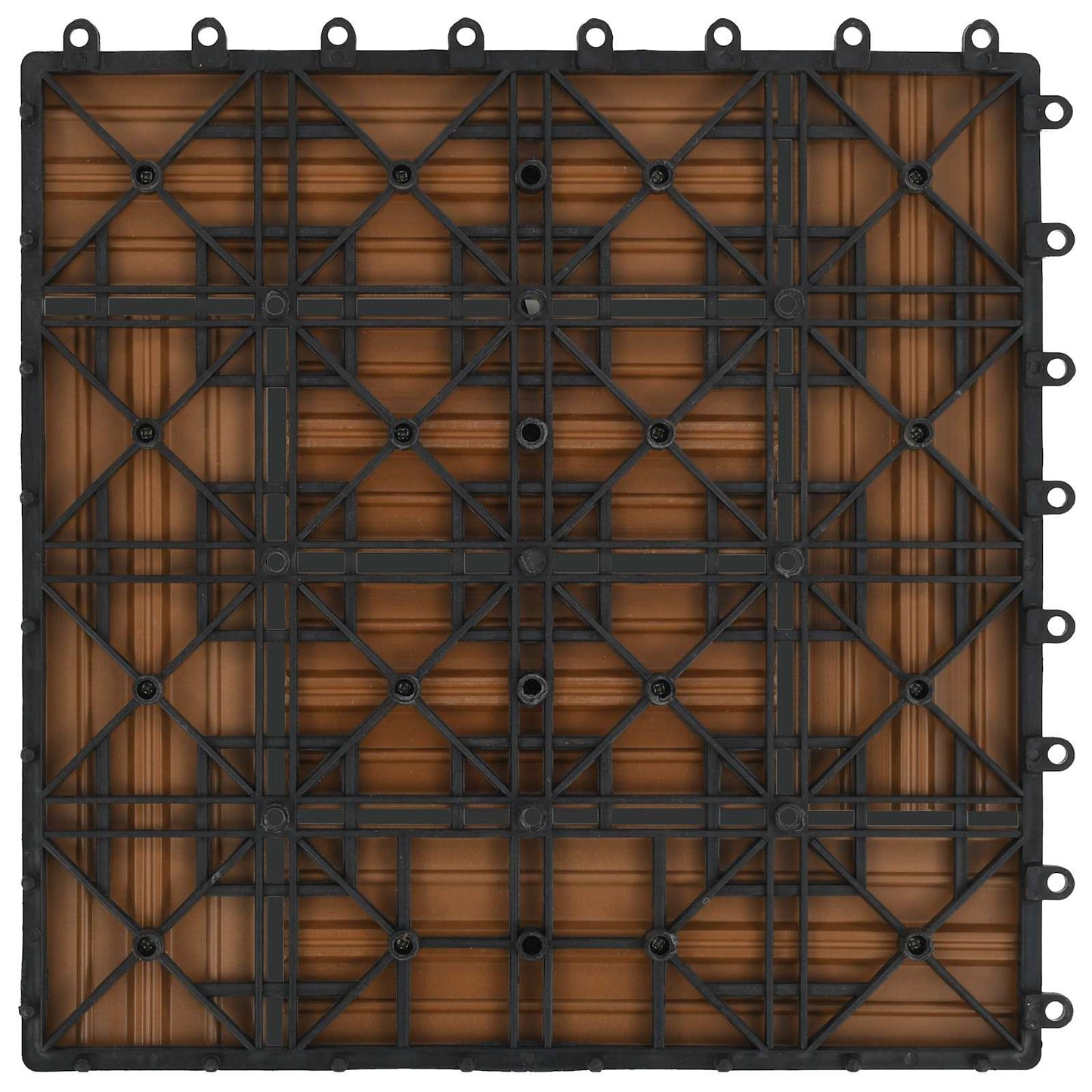 Faszegély járólap 22 pcs Tíkfa 30 x 30 cm WPC