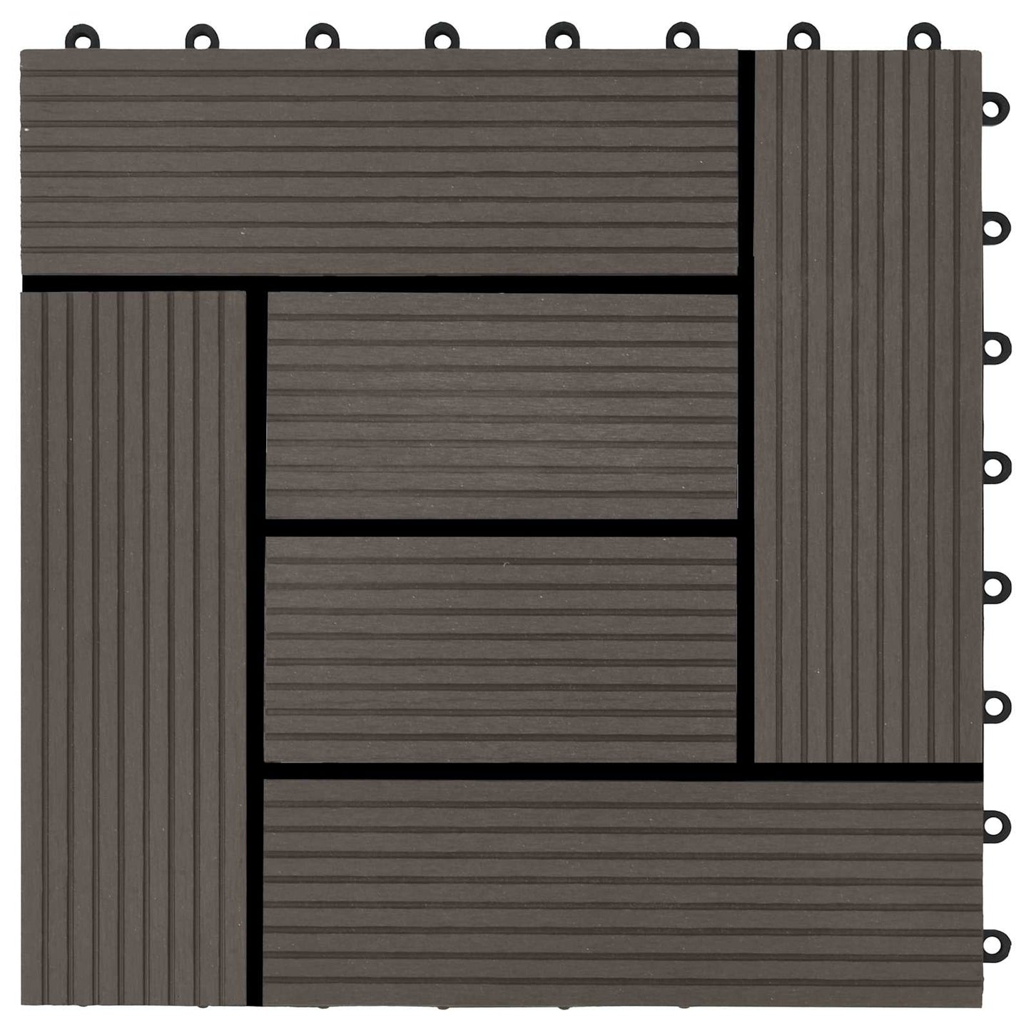 Faszegély járólap 22 db Sötét Barna 30 x 30 cm WPC