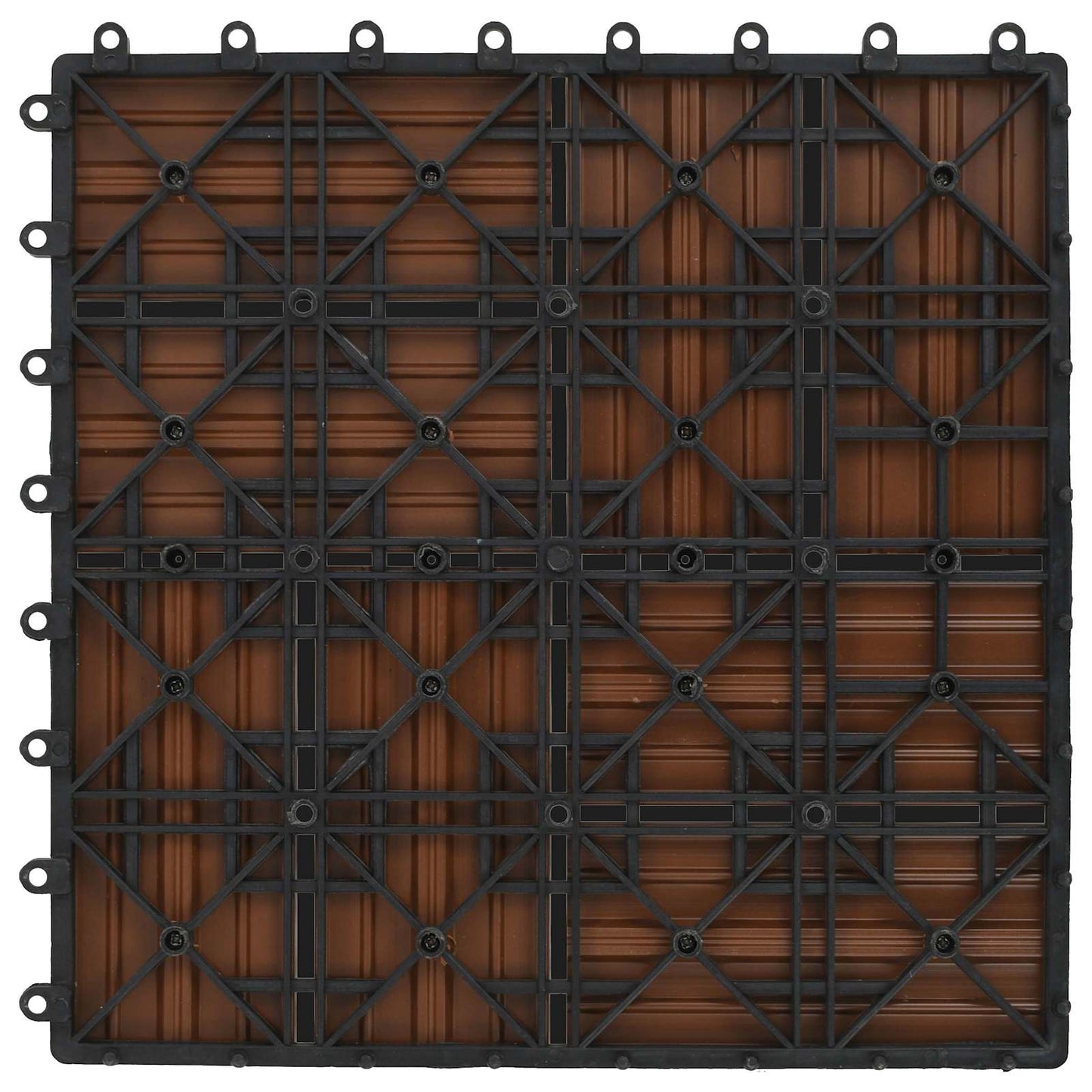 Faszegély járólap 22 db Barna 30 x 30 cm WPC