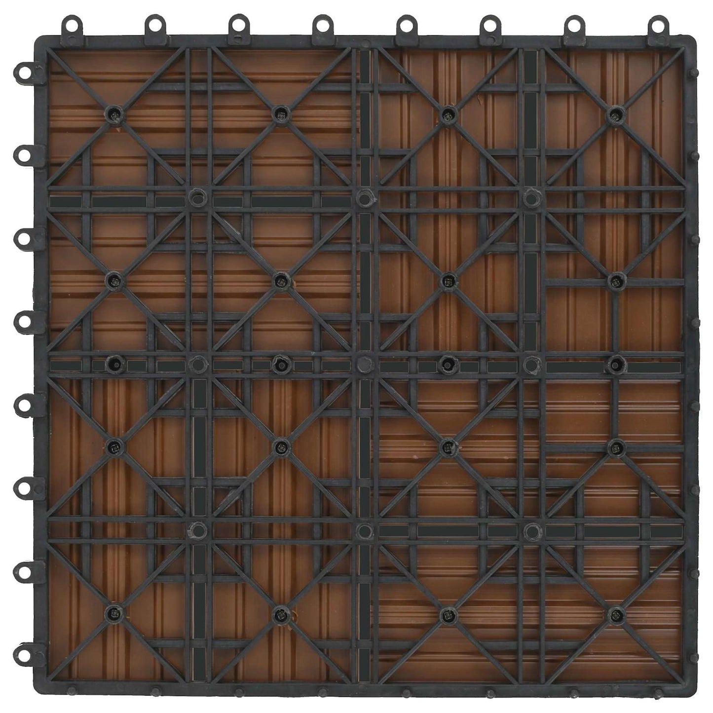 Faszegély járólap 22 pcs Tíkfa 30 x 30 cm WPC