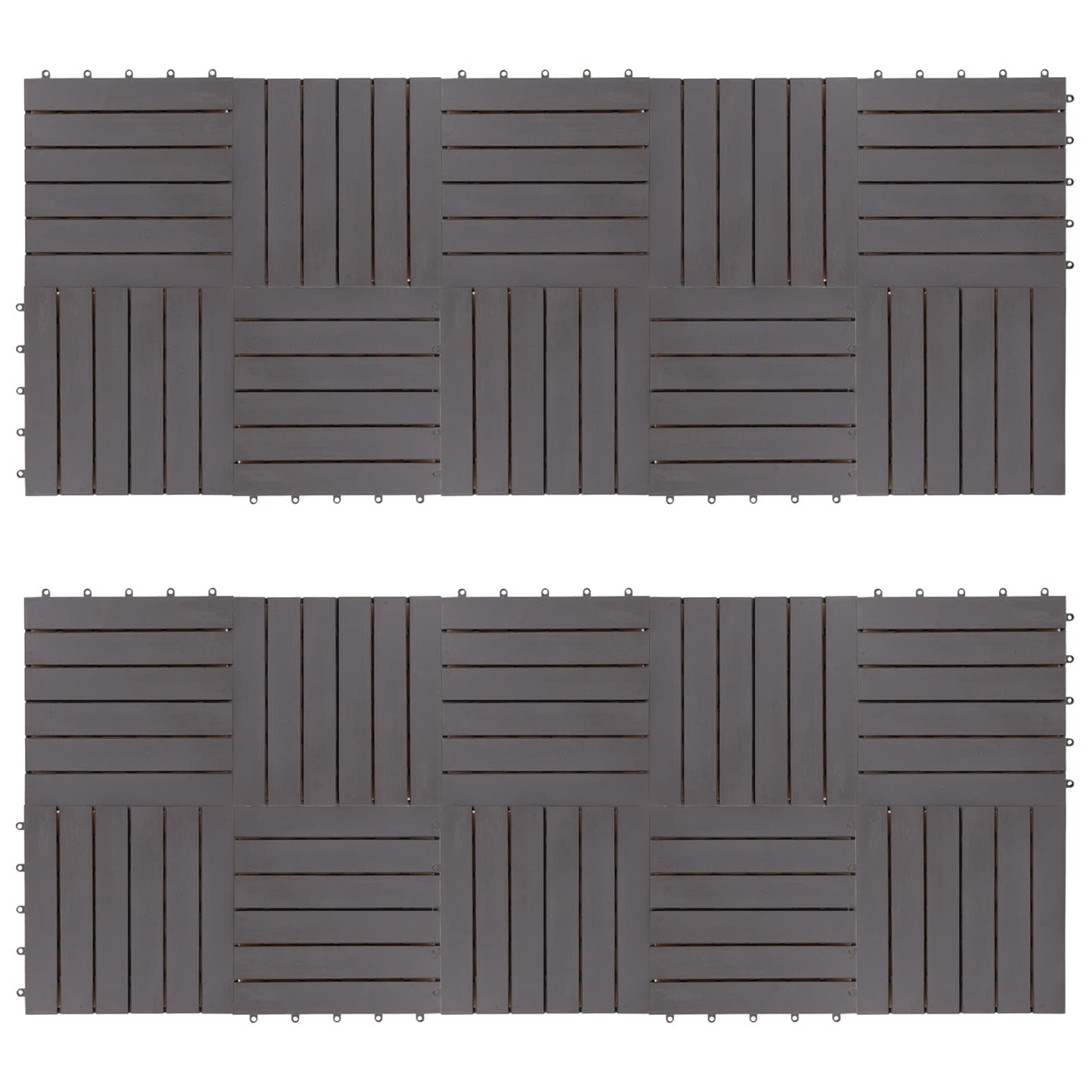 Faszegély járólap 20 pcs Szürke 30 x 30 cm Akácfa