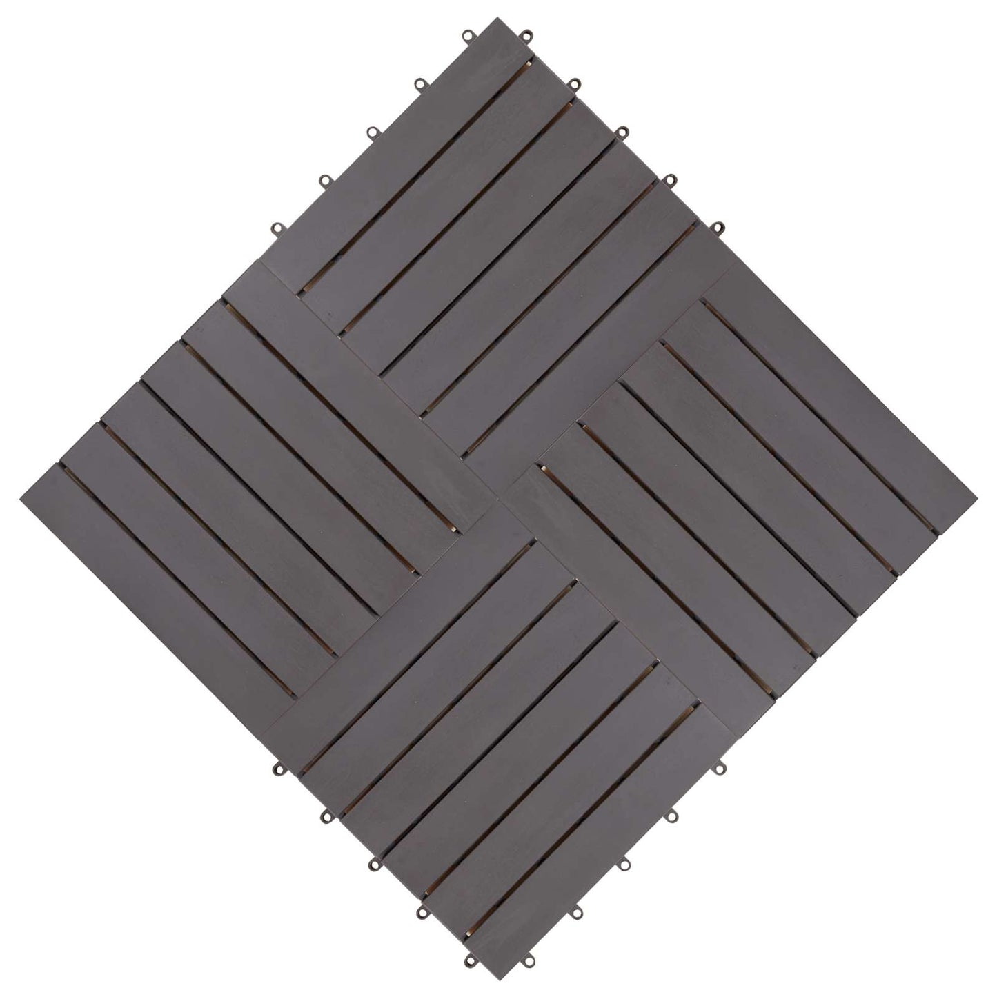 Faszegély járólap 20 pcs Szürke 30 x 30 cm Akácfa
