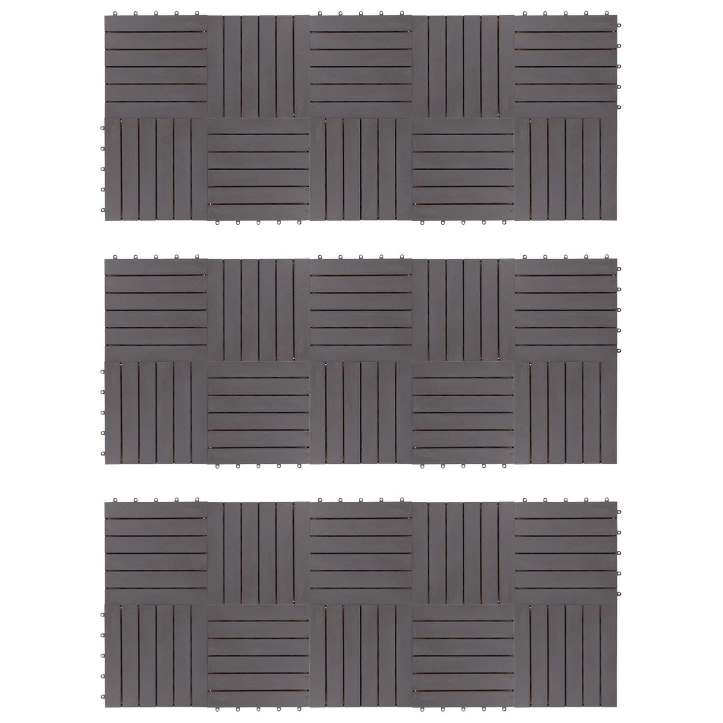 Faszegély járólap 30 pcs Szürke 30 x 30 cm Akácfa
