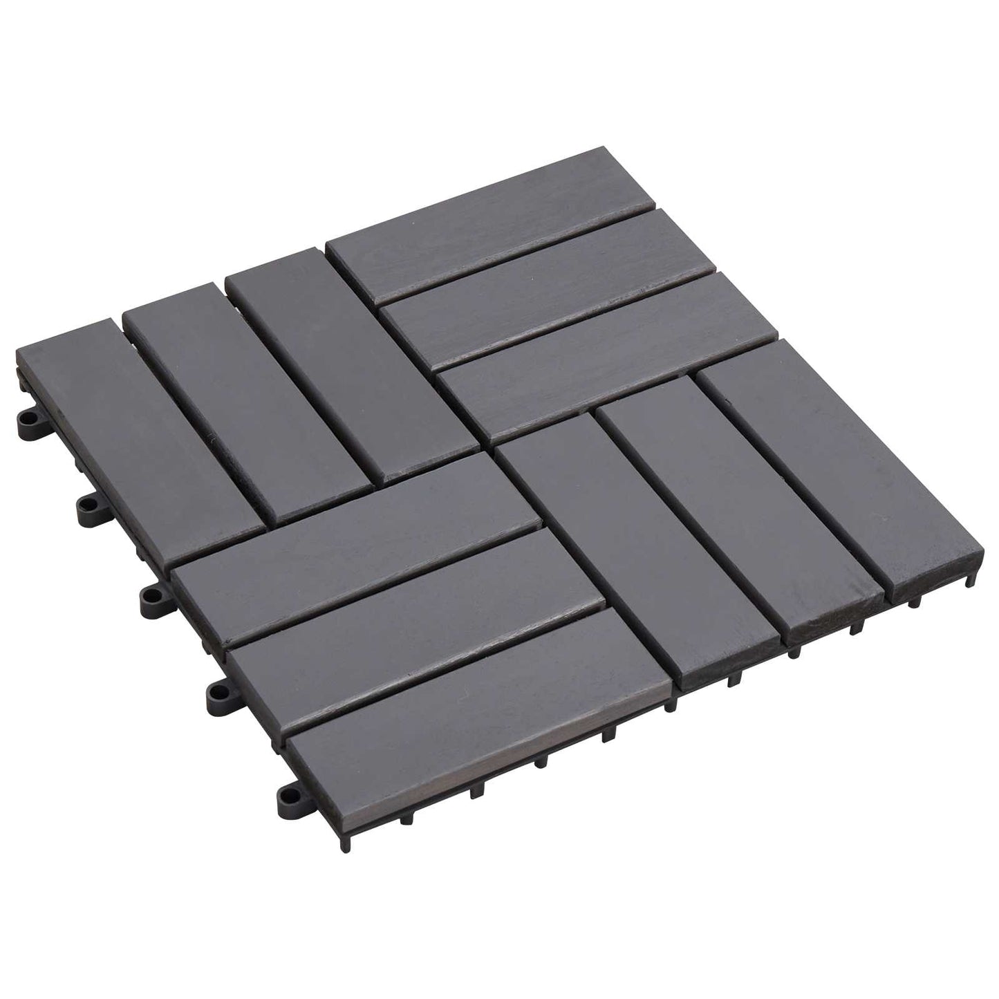Faszegély járólap 20 pcs Szürke 30 x 30 cm Akácfa